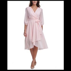 TOMMY HILFIGER Clip-Dot Chiffon Midi Dress size 12 NEW with tags